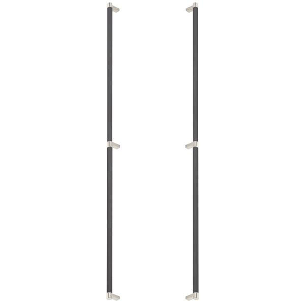 Emtek - Glass Shower Door Back to Back, Select Appliance Pull 36 Inch C-C, Rectangular Stem, Knurled Bar