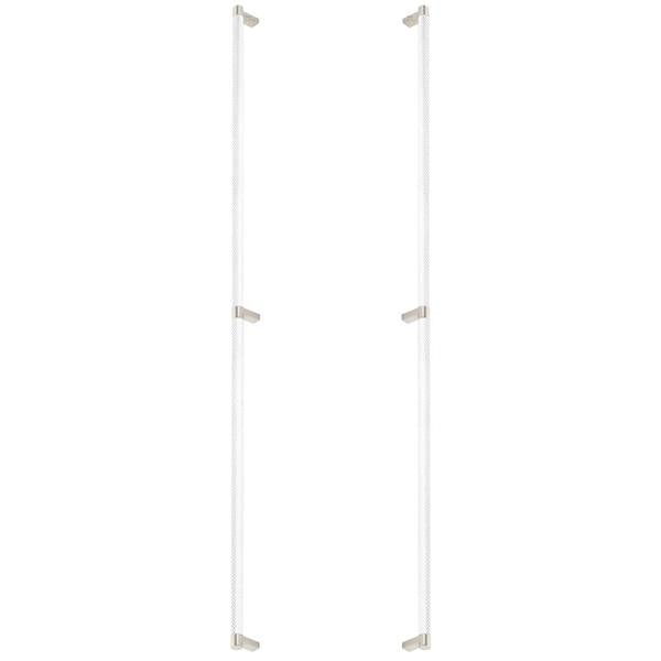 Emtek - Back to Back, Select Appliance Pull 36 Inch C-C, Rectangular Stem, Knurled Bar