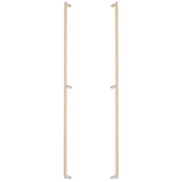 Emtek - Back to Back, Select Appliance Pull 36 Inch C-C, Rectangular Stem, Knurled Bar