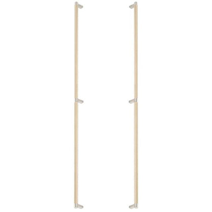 Emtek - Glass Shower Door Back to Back, Select Appliance Pull 36 Inch C-C, Rectangular Stem, Knurled Bar