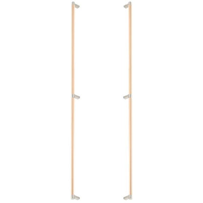Emtek - Glass Shower Door Back to Back, Select Appliance Pull 36 Inch C-C, Rectangular Stem, Smooth Bar