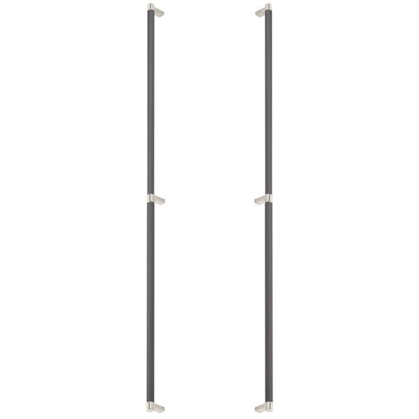 Emtek - Glass Shower Door Back to Back, Select Appliance Pull 36 Inch C-C, Rectangular Stem, Smooth Bar