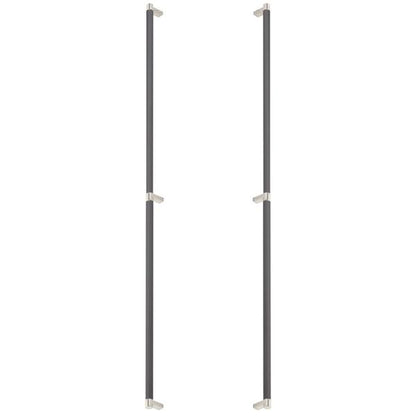 Emtek - Glass Shower Door Back to Back, Select Appliance Pull 36 Inch C-C, Rectangular Stem, Smooth Bar