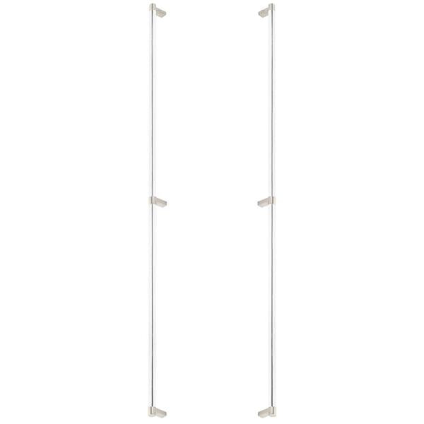Emtek - Glass Shower Door Back to Back, Select Appliance Pull 36 Inch C-C, Rectangular Stem, Smooth Bar