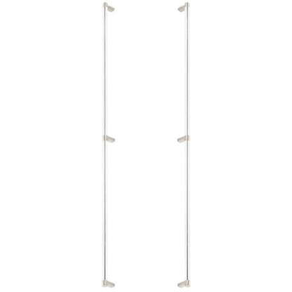 Emtek - Glass Shower Door Back to Back, Select Appliance Pull 36 Inch C-C, Rectangular Stem, Smooth Bar
