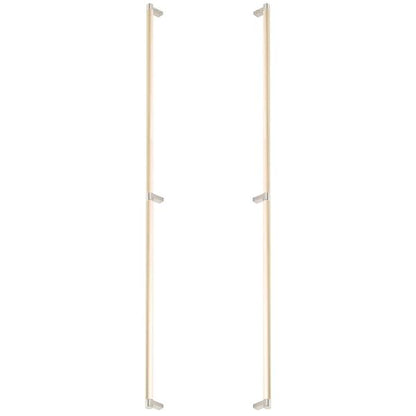 Emtek - Glass Shower Door Back to Back, Select Appliance Pull 36 Inch C-C, Rectangular Stem, Smooth Bar