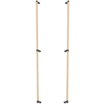 Emtek - Glass Shower Door Back to Back, Select Appliance Pull 36 Inch C-C, Rectangular Stem, Knurled Bar