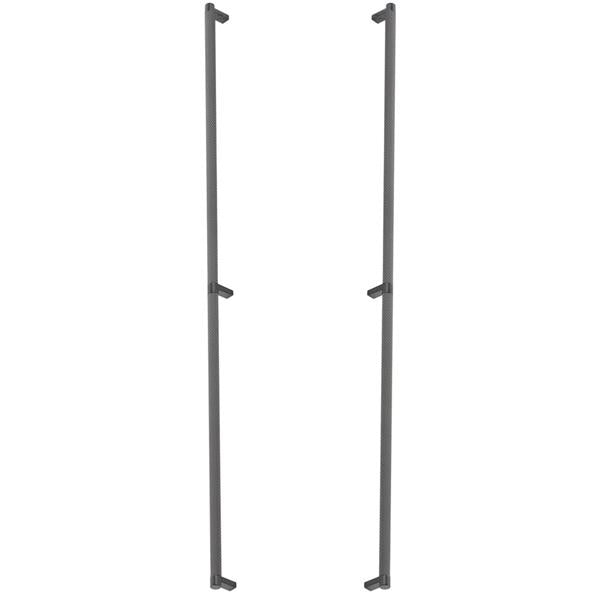 Emtek - Back to Back, Select Appliance Pull 36 Inch C-C, Rectangular Stem, Knurled Bar