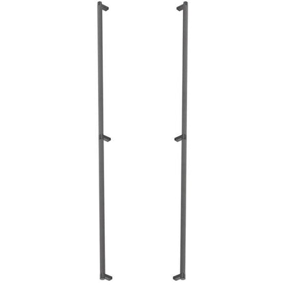 Emtek - Glass Shower Door Back to Back, Select Appliance Pull 36 Inch C-C, Rectangular Stem, Knurled Bar