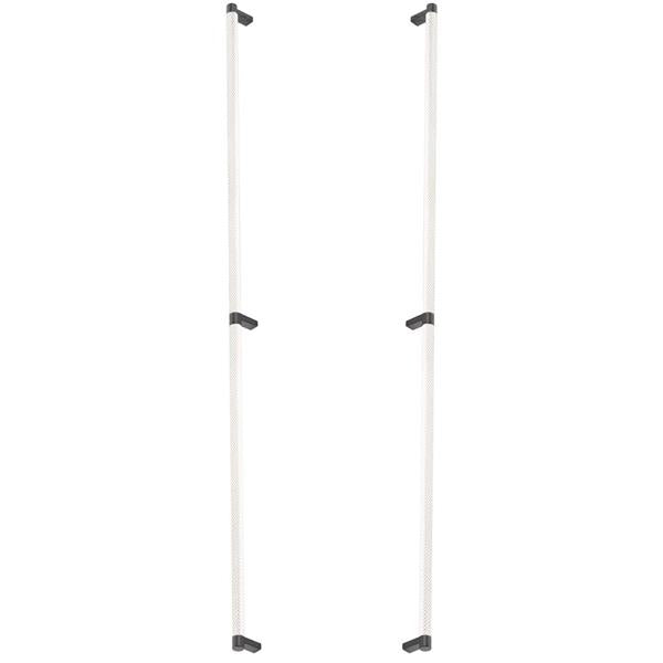 Emtek - Glass Shower Door Back to Back, Select Appliance Pull 36 Inch C-C, Rectangular Stem, Knurled Bar