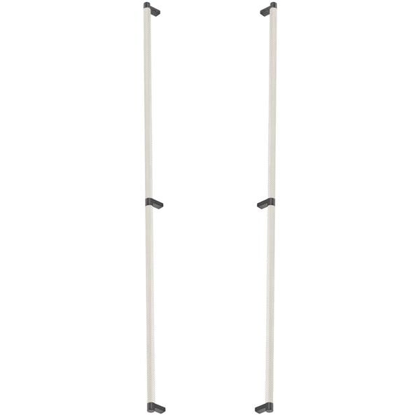 Emtek - Back to Back, Select Appliance Pull 36 Inch C-C, Rectangular Stem, Knurled Bar