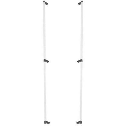 Emtek - Glass Shower Door Back to Back, Select Appliance Pull 36 Inch C-C, Rectangular Stem, Knurled Bar