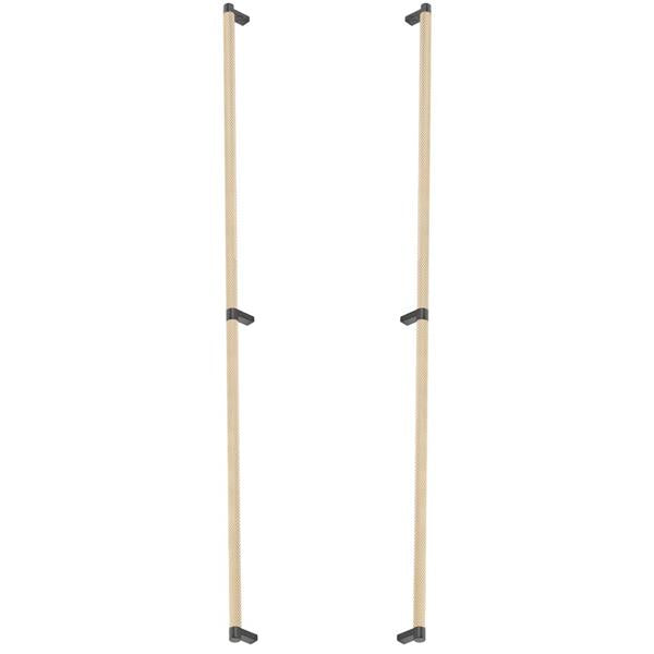 Emtek - Back to Back, Select Appliance Pull 36 Inch C-C, Rectangular Stem, Knurled Bar
