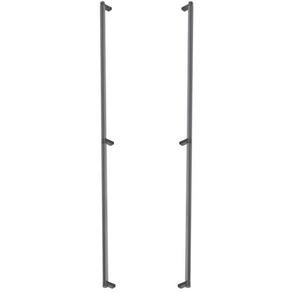 Emtek - Glass Shower Door Back to Back, Select Appliance Pull 36 Inch C-C, Rectangular Stem, Smooth Bar