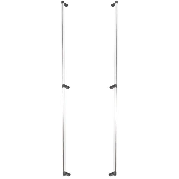 Emtek - Glass Shower Door Back to Back, Select Appliance Pull 36 Inch C-C, Rectangular Stem, Smooth Bar