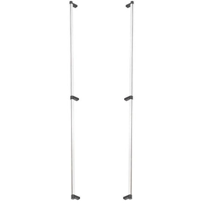 Emtek - Glass Shower Door Back to Back, Select Appliance Pull 36 Inch C-C, Rectangular Stem, Smooth Bar