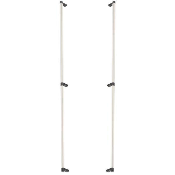 Emtek - Glass Shower Door Back to Back, Select Appliance Pull 36 Inch C-C, Rectangular Stem, Smooth Bar
