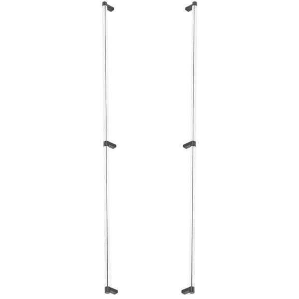 Emtek - Glass Shower Door Back to Back, Select Appliance Pull 36 Inch C-C, Rectangular Stem, Smooth Bar