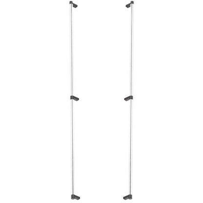 Emtek - Glass Shower Door Back to Back, Select Appliance Pull 36 Inch C-C, Rectangular Stem, Smooth Bar