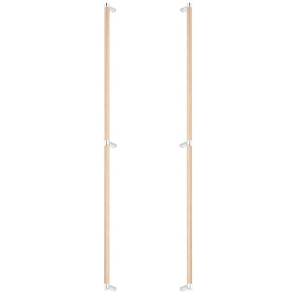 Emtek - Back to Back, Select Appliance Pull 36 Inch C-C, Rectangular Stem, Knurled Bar