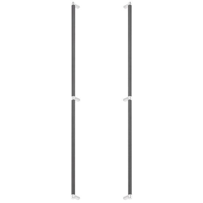 Emtek - Glass Shower Door Back to Back, Select Appliance Pull 36 Inch C-C, Rectangular Stem, Knurled Bar