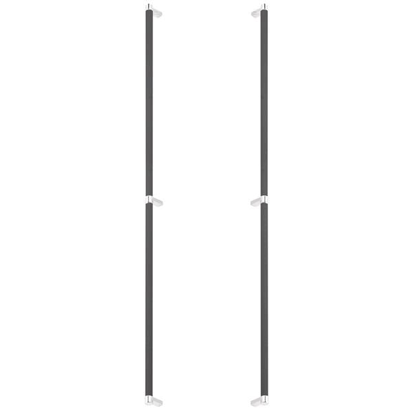 Emtek - Glass Shower Door Back to Back, Select Appliance Pull 36 Inch C-C, Rectangular Stem, Knurled Bar