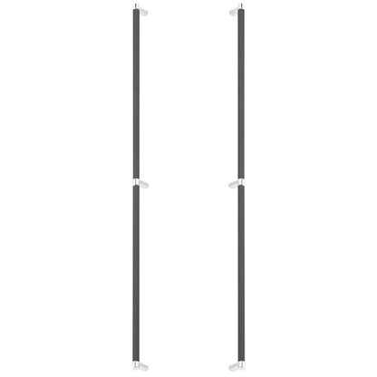 Emtek - Glass Shower Door Back to Back, Select Appliance Pull 36 Inch C-C, Rectangular Stem, Knurled Bar