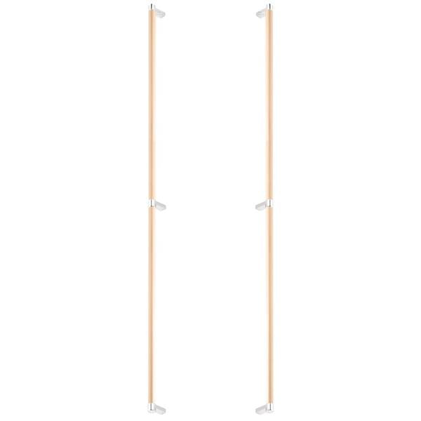 Emtek - Glass Shower Door Back to Back, Select Appliance Pull 36 Inch C-C, Rectangular Stem, Smooth Bar