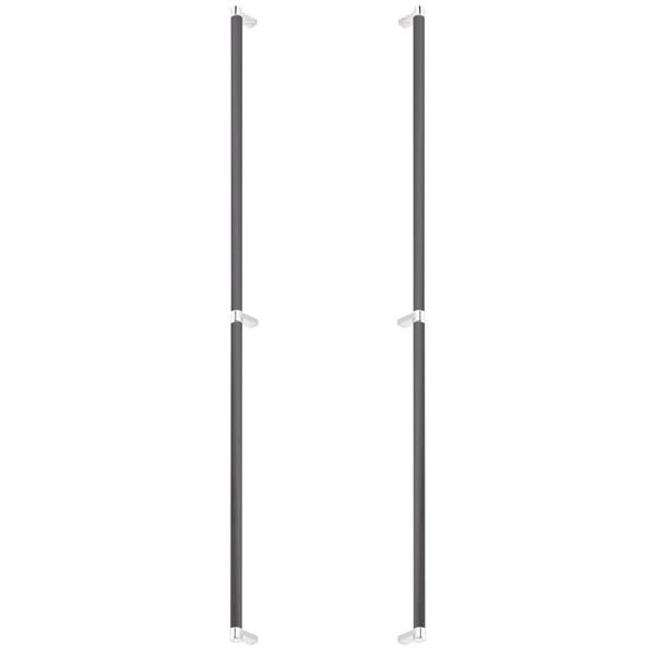 Emtek - Glass Shower Door Back to Back, Select Appliance Pull 36 Inch C-C, Rectangular Stem, Smooth Bar