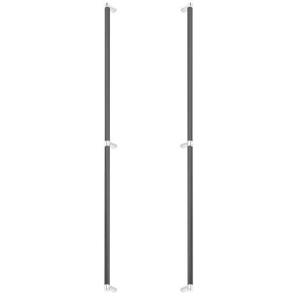 Emtek - Glass Shower Door Back to Back, Select Appliance Pull 36 Inch C-C, Rectangular Stem, Smooth Bar