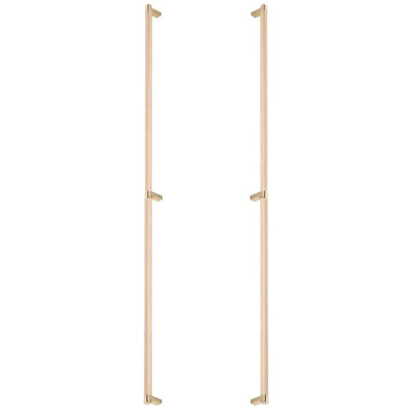 Emtek - Back to Back, Select Appliance Pull 36 Inch C-C, Rectangular Stem, Knurled Bar