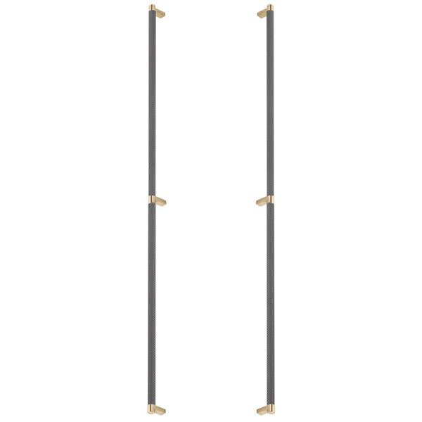 Emtek - Back to Back, Select Appliance Pull 36 Inch C-C, Rectangular Stem, Knurled Bar