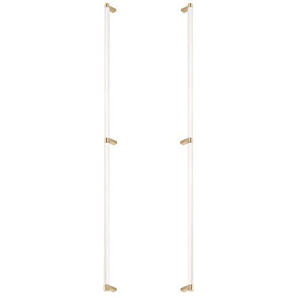 Emtek - Glass Shower Door Back to Back, Select Appliance Pull 36 Inch C-C, Rectangular Stem, Knurled Bar