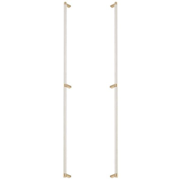 Emtek - Back to Back, Select Appliance Pull 36 Inch C-C, Rectangular Stem, Knurled Bar