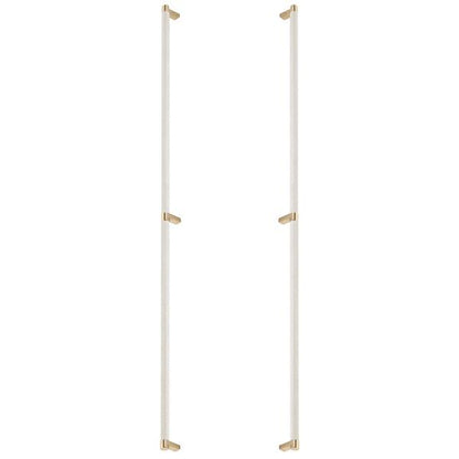 Emtek - Glass Shower Door Back to Back, Select Appliance Pull 36 Inch C-C, Rectangular Stem, Knurled Bar