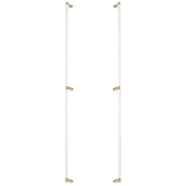 Emtek - Back to Back, Select Appliance Pull 36 Inch C-C, Rectangular Stem, Knurled Bar