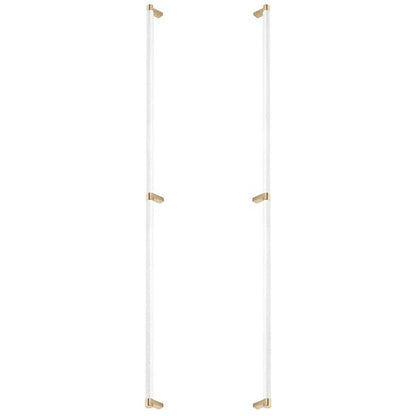 Emtek - Glass Shower Door Back to Back, Select Appliance Pull 36 Inch C-C, Rectangular Stem, Knurled Bar