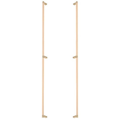 Emtek - Glass Shower Door Back to Back, Select Appliance Pull 36 Inch C-C, Rectangular Stem, Smooth Bar