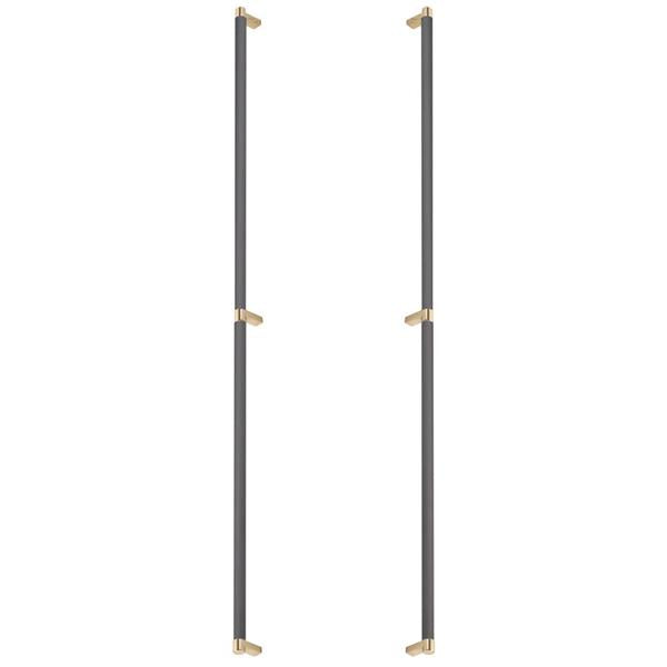 Emtek - Back to Back, Select Appliance Pull 36 Inch C-C, Rectangular Stem, Smooth Bar