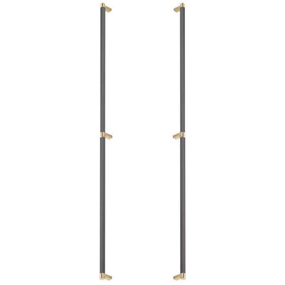 Emtek - Glass Shower Door Back to Back, Select Appliance Pull 36 Inch C-C, Rectangular Stem, Smooth Bar