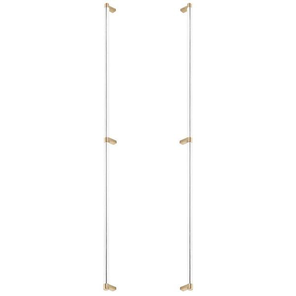 Emtek - Back to Back, Select Appliance Pull 36 Inch C-C, Rectangular Stem, Smooth Bar