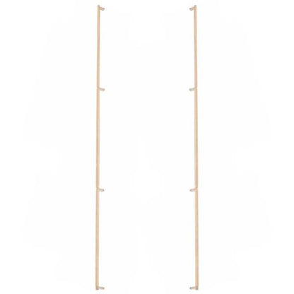 Emtek - Glass Shower Door Back to Back, Select Appliance Pull 54 Inch C-C, Rectangular Stem, Knurled Bar