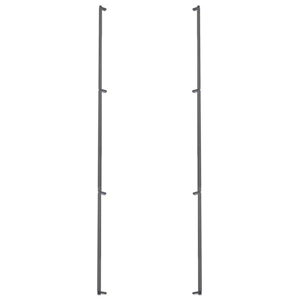 Emtek - Glass Shower Door Back to Back, Select Appliance Pull 54 Inch C-C, Rectangular Stem, Knurled Bar