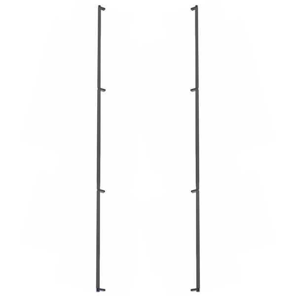 Emtek - Glass Shower Door Back to Back, Select Appliance Pull 54 Inch C-C, Rectangular Stem, Knurled Bar