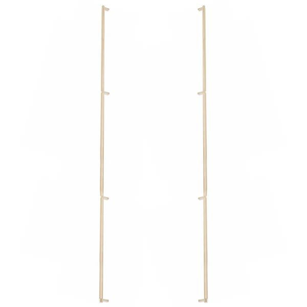 Emtek - Glass Shower Door Back to Back, Select Appliance Pull 54 Inch C-C, Rectangular Stem, Knurled Bar