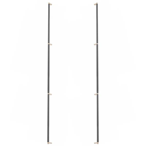 Emtek - Glass Shower Door Back to Back, Select Appliance Pull 54 Inch C-C, Rectangular Stem, Knurled Bar