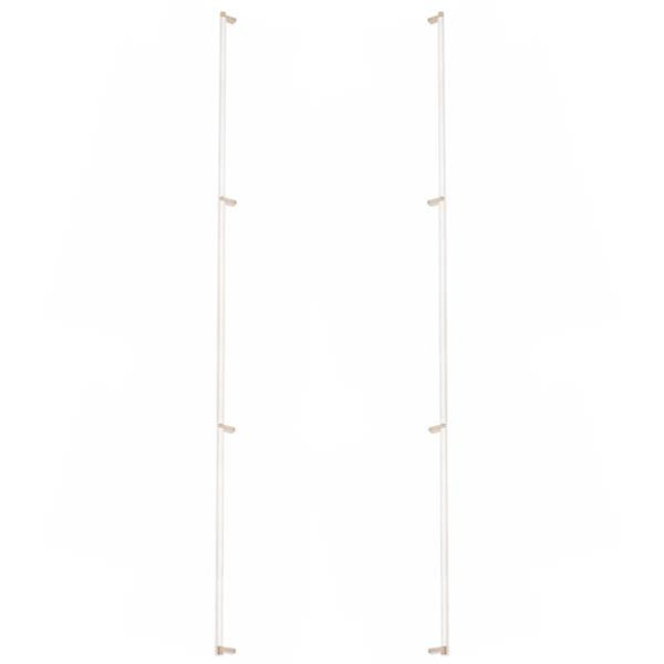 Emtek - Back to Back, Select Appliance Pull 54 Inch C-C, Rectangular Stem, Knurled Bar
