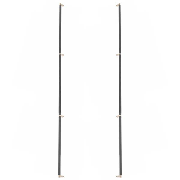 Emtek - Glass Shower Door Back to Back, Select Appliance Pull 54 Inch C-C, Rectangular Stem, Knurled Bar