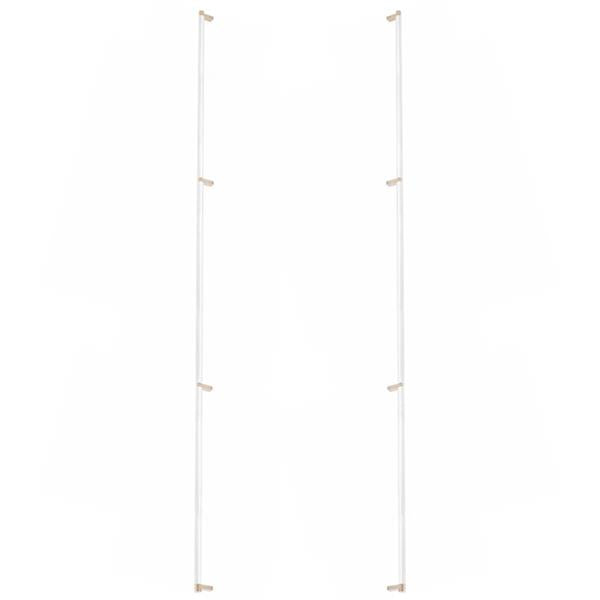 Emtek - Glass Shower Door Back to Back, Select Appliance Pull 54 Inch C-C, Rectangular Stem, Knurled Bar