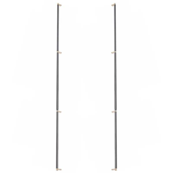 Emtek - Glass Shower Door Back to Back, Select Appliance Pull 54 Inch C-C, Rectangular Stem, Smooth Bar